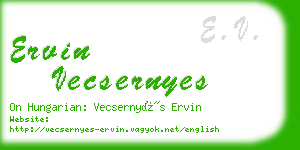 ervin vecsernyes business card